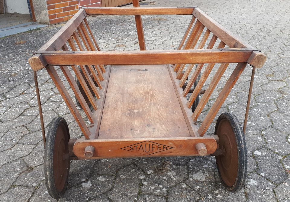 Leiterwagen / Bollerwagen aus Holz von Staufen z.B. Deko Garten in Roßtal