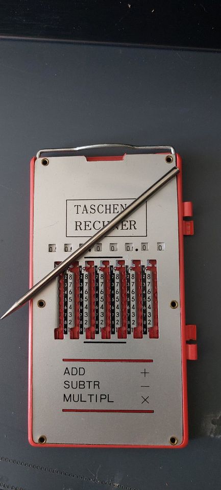 Zahlenschieber Taschenrechner Rechenmaschine Calculator Add Subtr in Heidelberg