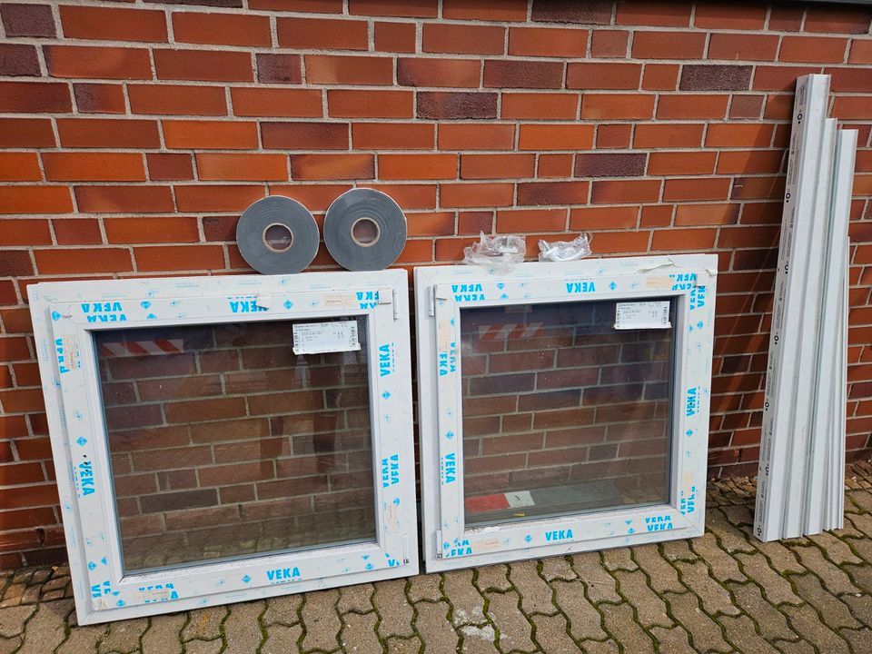 2x Kunststofffenster 1015x1005x70 mm, wie neu, nie eingebaut in Wolfenbüttel