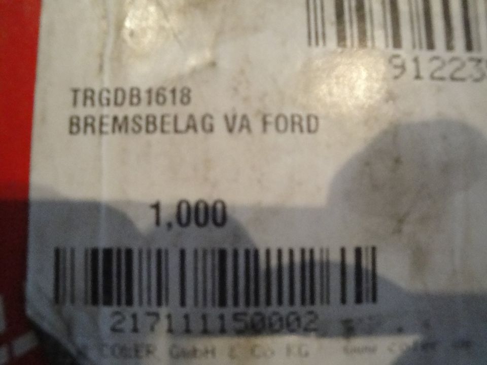 Ford Bremsbelagsatz für Scheibenbremsen VA in Sundern (Sauerland)