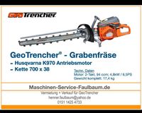 Grabenfräse 500 oder 700mm mieten, Geotrencher Georipper Niedersachsen - Langelsheim Vorschau