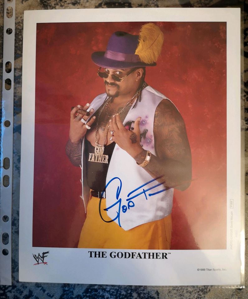 WWE WWF Wrestling Promo Foto Autogramme original in Halberstadt