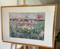 XXL Aquarell Kunstdruck Mohnblumen dekorativ gerahmt Brandenburg - Spreenhagen Vorschau