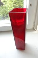 Rotes Kristallglas Blockvase im Vintage Style 21 cm. Berlin - Wilmersdorf Vorschau