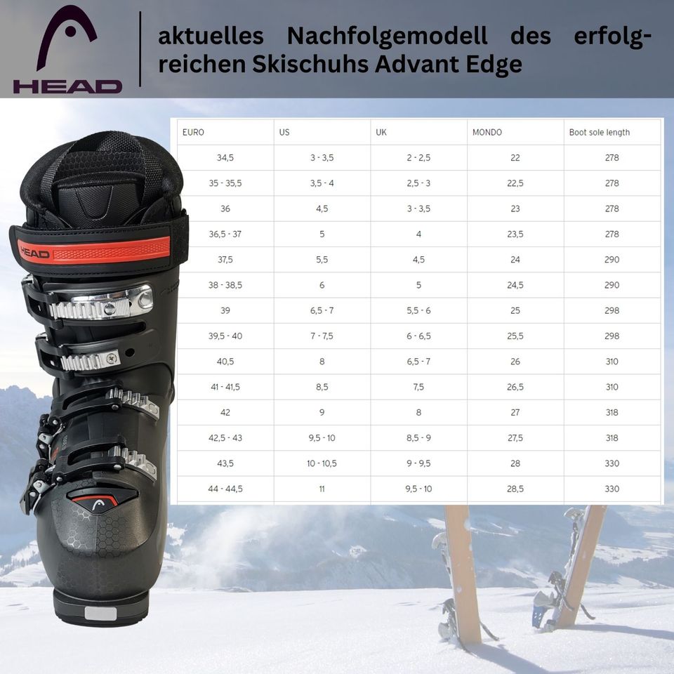 Skischuhe Head Edge LYT RX HV Skistiefel Flex80 Alpinskischuhe 24 in Haßloch