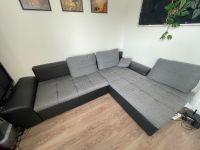 Grau/Schwarze Couch/Sofa mit Schlaffunktion (Stoff, Kunstleder) Niedersachsen - Braunschweig Vorschau