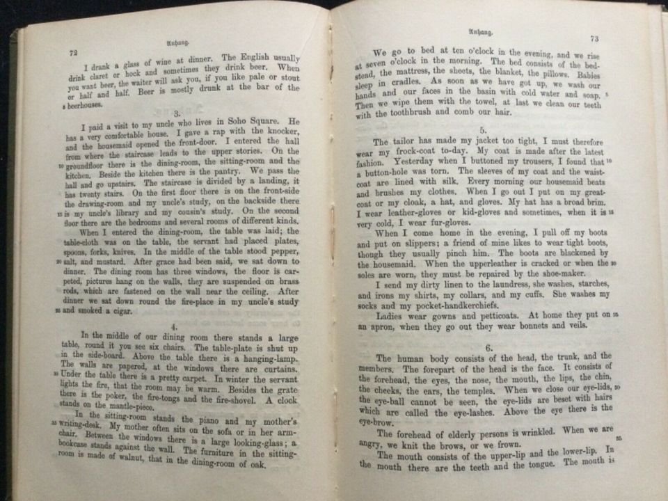 Englisches Lehrbuch Buch von 1898 höhere Lehranstalt in Kiel