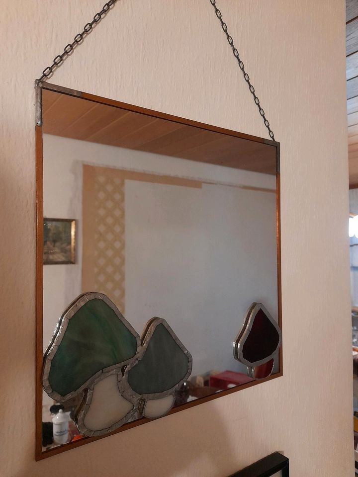 Spiegel Tiffany 30cm x 30cm 70er Jahre in Wiesloch