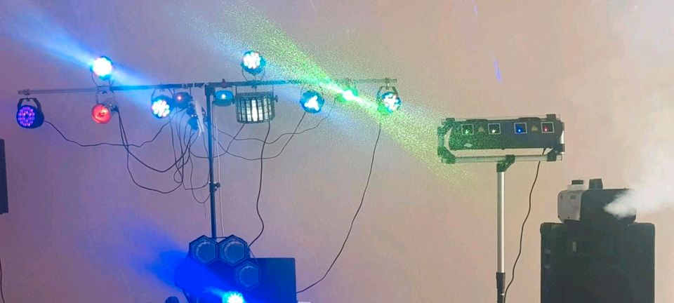 Party Disco Lichtanlage Moving Head LED Dmx Laser Nebelmaschine in Bad Herrenalb