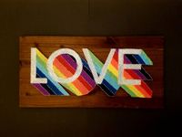 ‘‘Love (Regenbogen)“ Handgemachtes Fadenbild (Stringart) Nordrhein-Westfalen - Niederkrüchten Vorschau