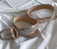 Leder Damengürtel Gürtel rosé gold Strass, 95 cm lang, 3 cm breit Münster (Westfalen) - Mauritz Vorschau