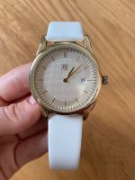 Herrenuhr weiß gold Hochzeit Creme schlicht 40mm Lederarmband Berlin - Schöneberg Vorschau