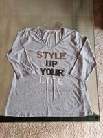 T-Shirt CANDA C&A grau meliert Schrift Motiv Pailletten XL 48 NEU Bayern - Schweinfurt Vorschau