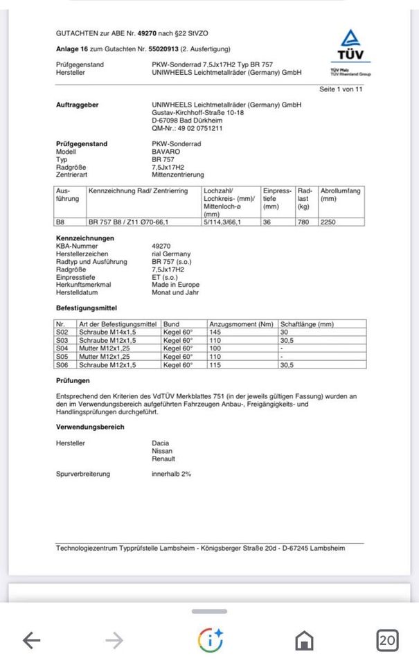 MS Winterreifen 225/65 R17 106H/XL‼️Nissan X-Trail…Renault Koleos in Hamburg