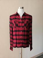 Superdry Karohemd kariert Hemdbluse silberne Metallfasern rot Nordrhein-Westfalen - Uedem Vorschau