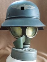 RARITÄT! ORIGINAL LUFTSCHUTZHELM UND VOLKSGASMASKE! Sachsen-Anhalt - Kemberg Vorschau