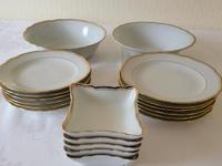 DDR 17 tlg. Set Abendbrot/Kuchenteller Beilagenschüssel Goldrand Thüringen - Zeulenroda Vorschau
