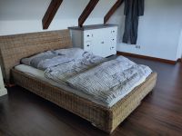 Korb- Rattan- Bett, beige, Dänisches Bettenlager, ca. 140x200 cm Nordfriesland - Tönning Vorschau