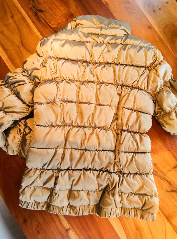 ♥ Daunenjacke beige Glanz ♥ Gr. 38 ✓ tailliert warm ✓ Winterjacke in Lippstadt