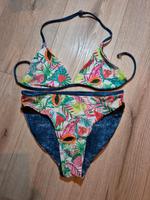 Wende Bikini Gr S blau meliert / Tropenmuster Hessen - Geisenheim Vorschau