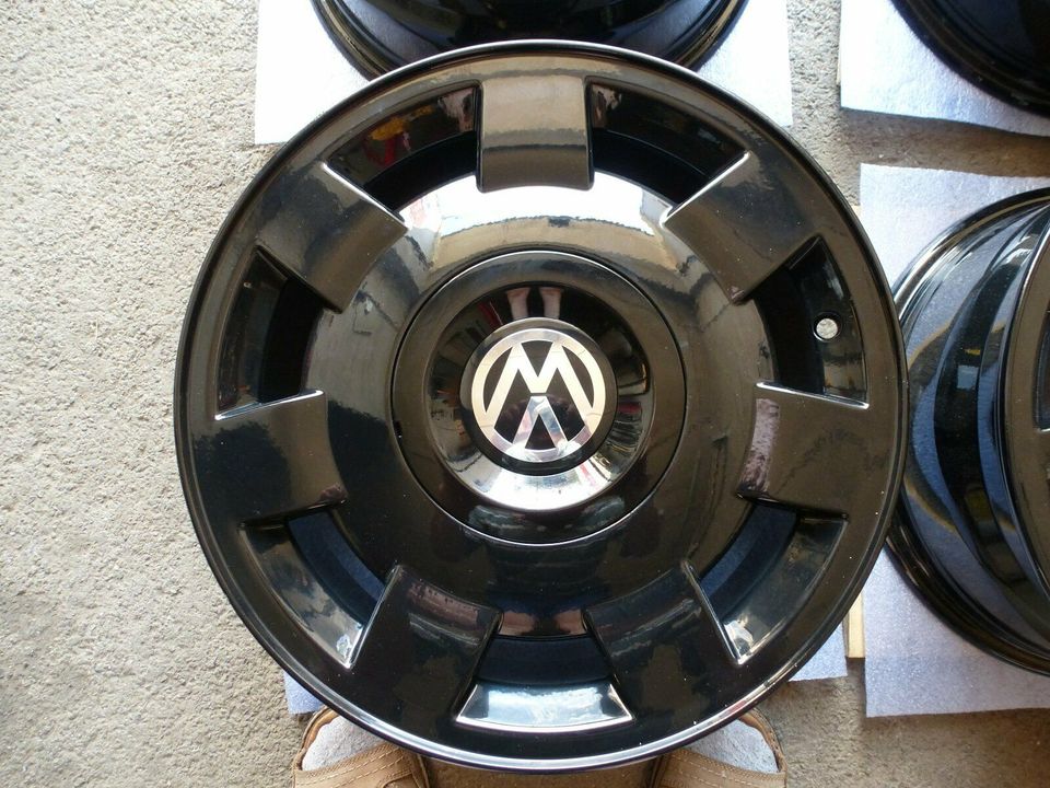 VW T4 Blockdesign Alufelgen 5x112 7x15 ET46 neu pulverbeschichtet in Gutenswegen