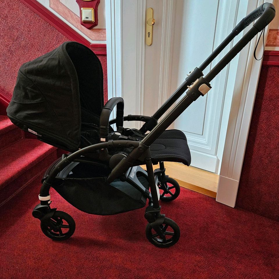 Bugaboo Bee 6 all black schwarz complete Kinderwagen Karre Bee⁶ in Bentzin