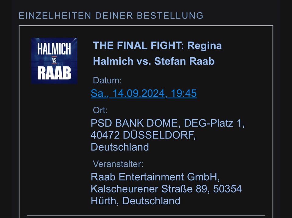 Raab vs. Halmich: THE FINAL FIGHT, 14.09.24 in Hamburg