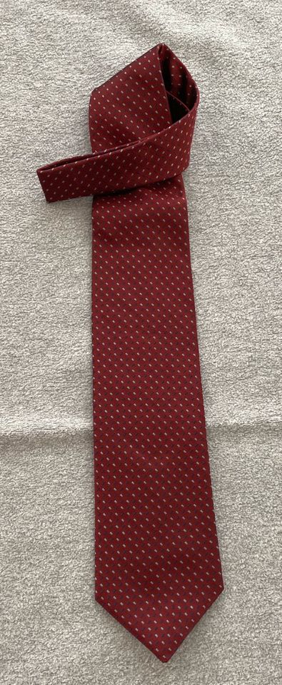 Schal Tuch 28 x 150 cm Krawatte Schlips Seide bordeaux Set in Hersbruck