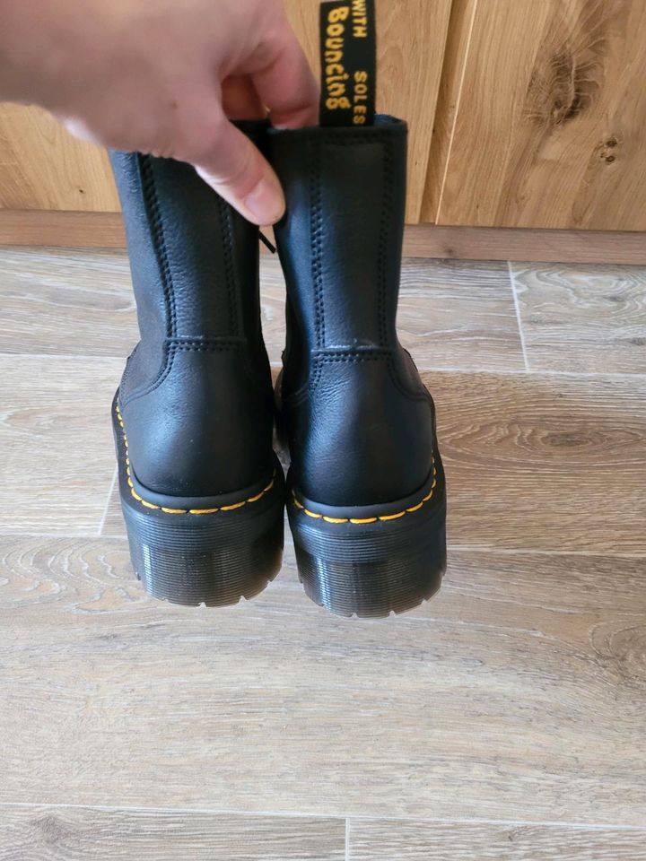 Dr.Martens Jadon hi Plateau Boots schwarz Leder 38 wie neu in Querfurt