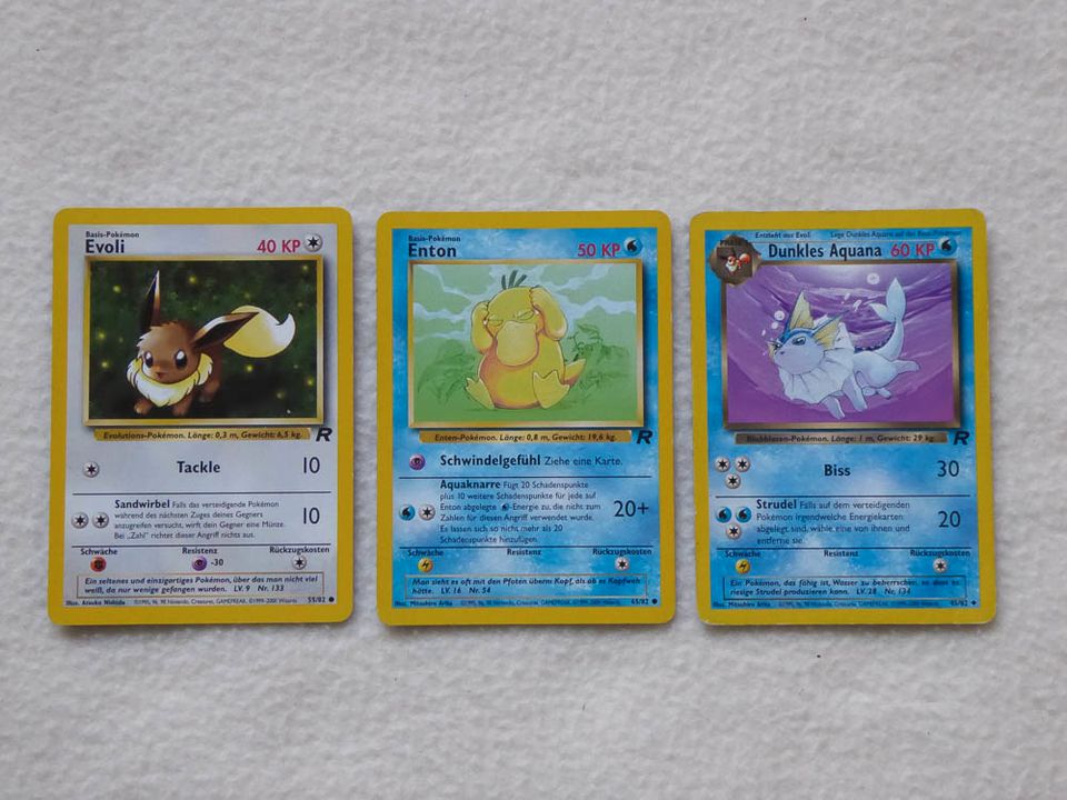 Pokemon Sammelkarten Team Rocket 1995, 96, 98 Unlimited Edition in Friedrichshafen