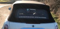 Schriftzug für Auto Cabrio  „VORÜBERGEHEND GESCHLOSSEN“ Aufkleber Hessen - Burgwald Vorschau