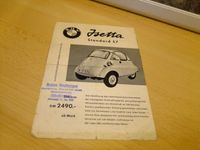 Prospekt Flyer BMW Isetta Standard + Export 1957 Hessen - Groß-Umstadt Vorschau