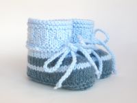 NEU Babyschuhe Strickschuhe Baby blau jeans Sachsen - Reinhardtsdorf-Schöna Vorschau