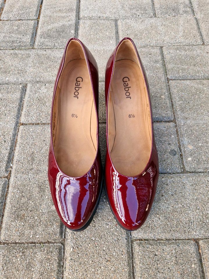 Gabor Pumps Bordeaux weinrot Lackleder  Gr. 40 / 6 1/2 in Berlin