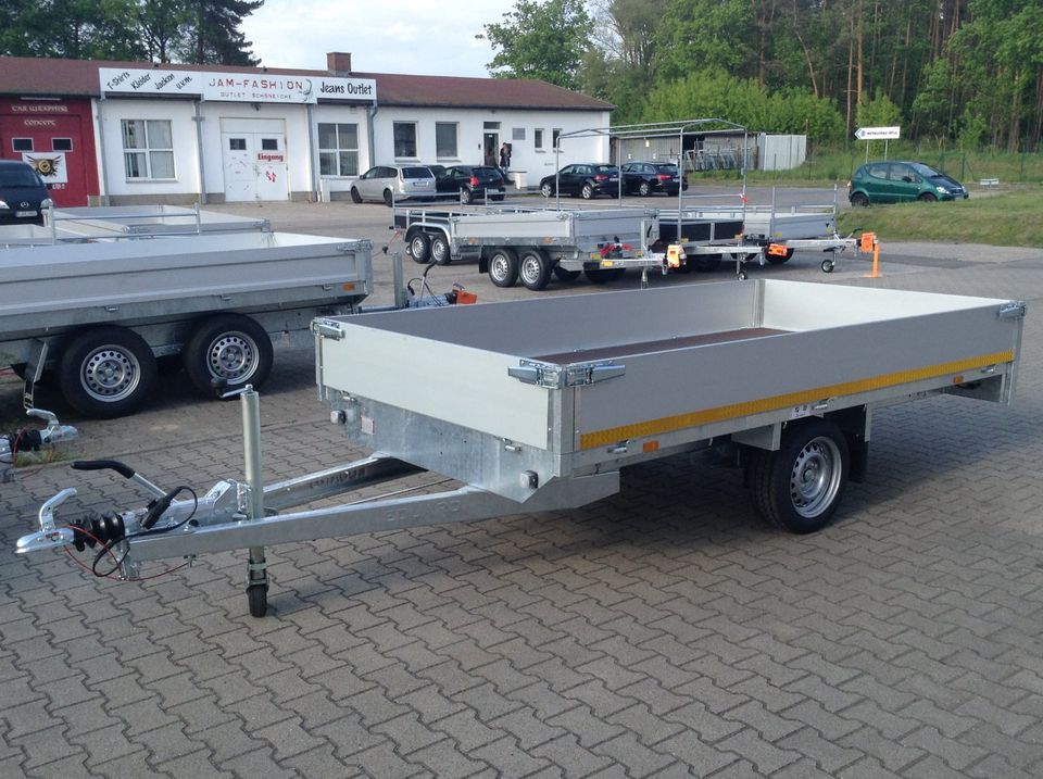 ✅Anhänger Pritsche 1800kg/ 1500kg 311x160x30cm Alu Profi NEU 63 S in Schöneiche bei Berlin