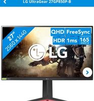 LG UltraGear 27GP850-B 27 Zoll QHD IPS LED Gaming WQHD Dortmund - Brackel Vorschau