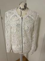 Blouson Jacke weiß Spitze transparent Gr. 38 Canda Premium C&A Hessen - Edermünde Vorschau