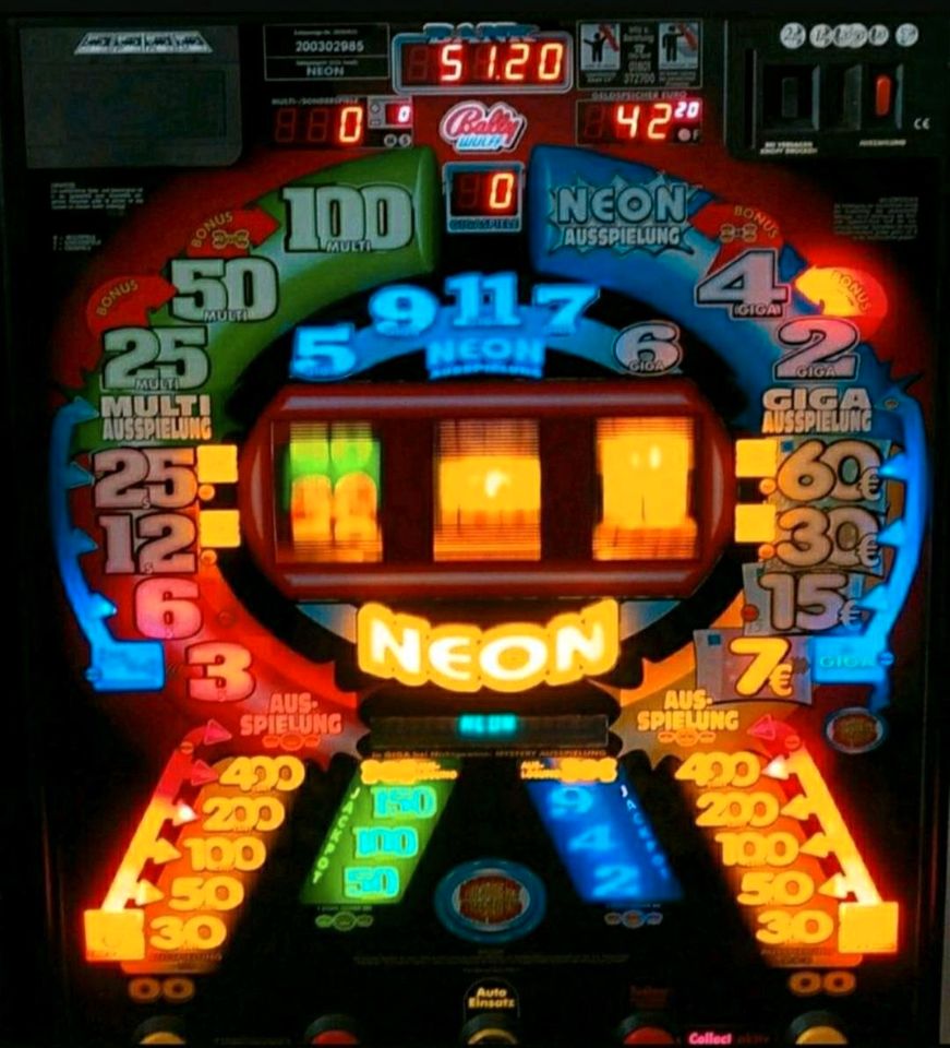 Spielautomat Geldspielautomat Bally Wulff Neon Spardose in Pforzheim