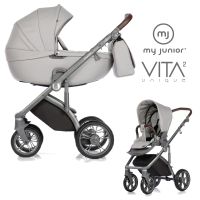 My Junior VITA unique 2 - 2in1 Kinderwagen-Set - Stone Grey - XXL-Zubehörpaket - NEU Hessen - Fulda Vorschau