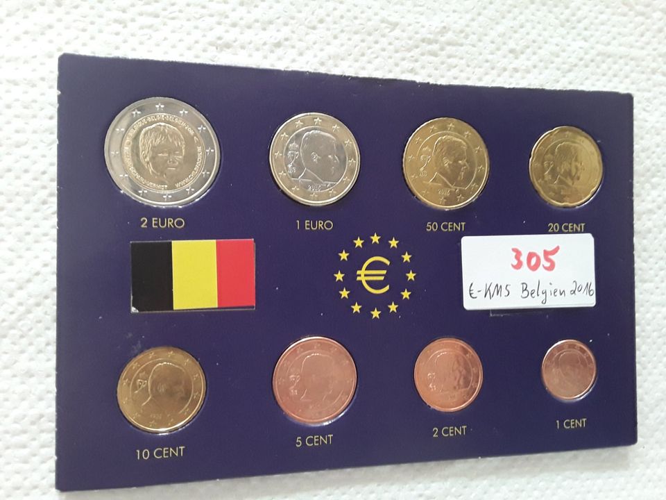 Euro-KMS BELGIEN 2016 bankfrisch mit Gedenkmünze (305) in Düren