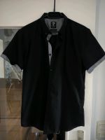 FSBN Slim fit Hemd kurzärmlig schwarz grau Berlin - Steglitz Vorschau
