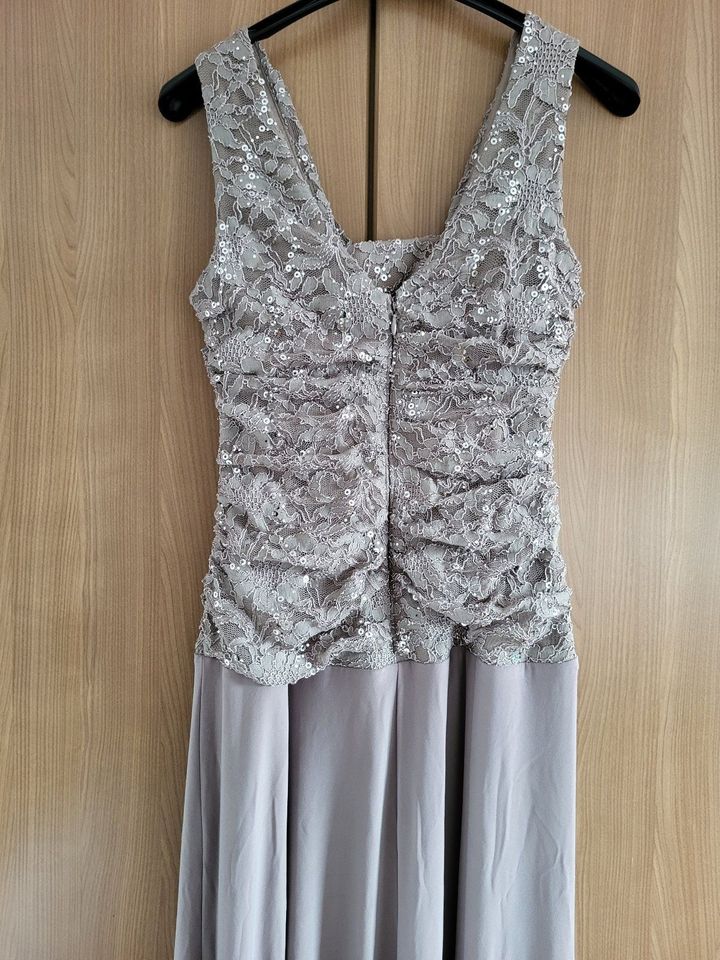 Abendkleid Paillettenkleid lang gold-taupe Gr. 36 wie neu in Laatzen