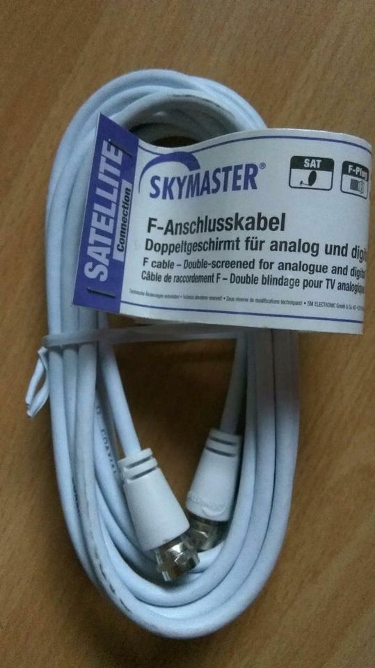 Skymaster Satkabel Sat-Kabel F-Anschlusskabel 3m in Plettenberg