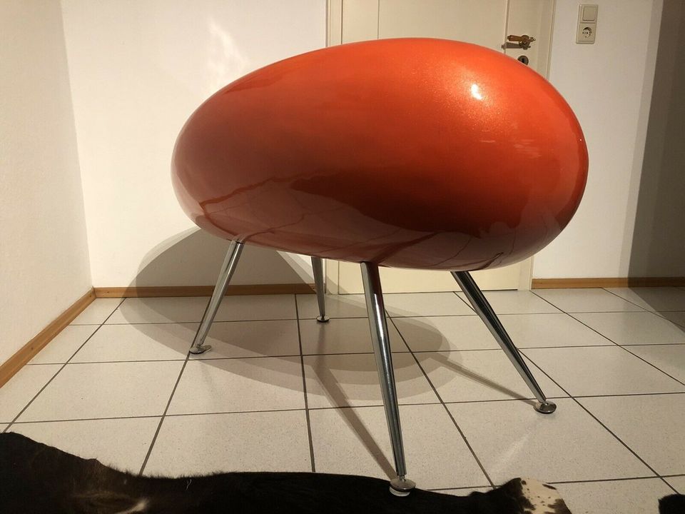 70er Jahre Space Age Design Couch Möbel Objekt UFO Orange in Freiburg im Breisgau