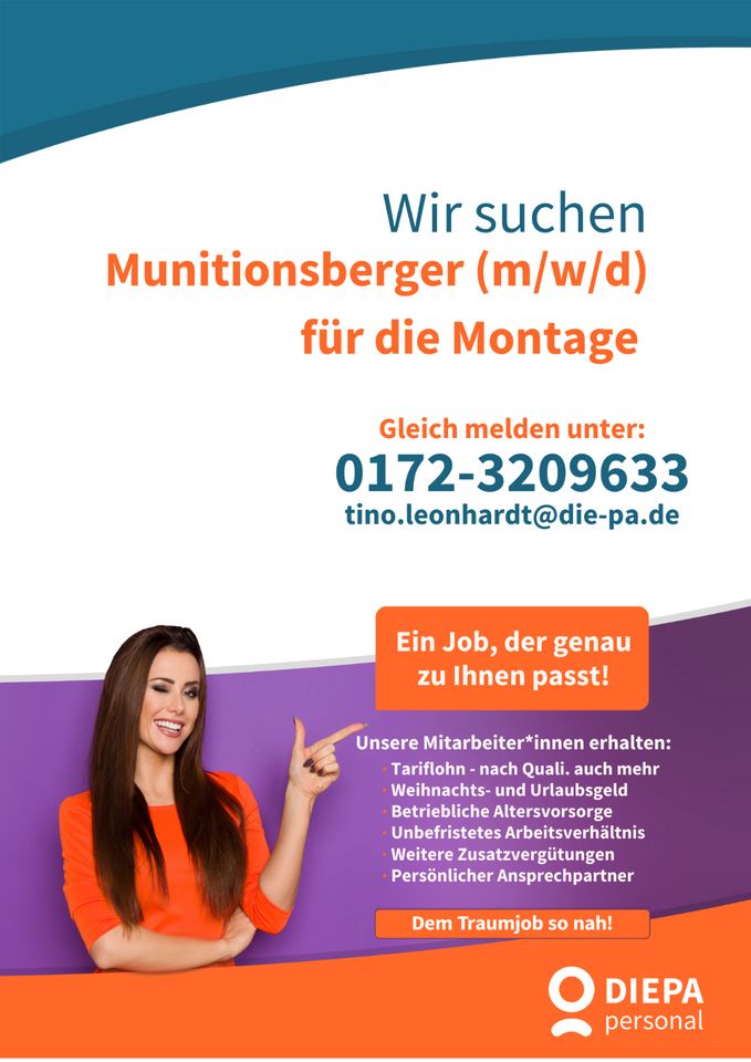 Munitionsberger m/w/d für die Montage in Hamburg