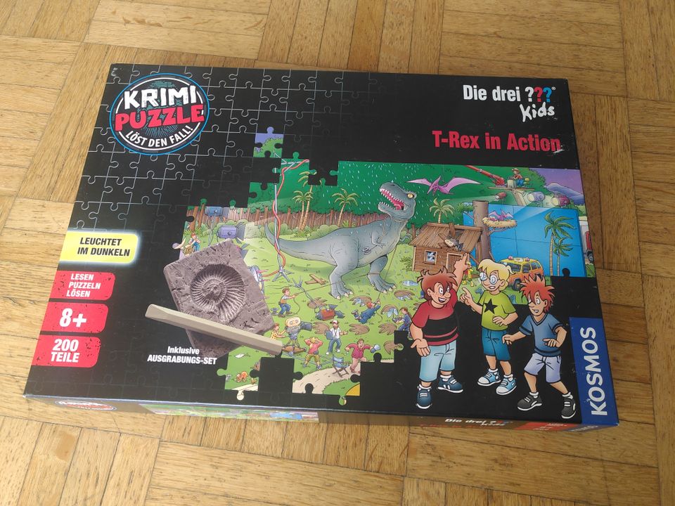 Krimi-Puzzle: Die drei ??? Kids - T-Rex in Action, Kinder-Puzzle in Ratingen