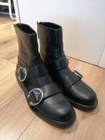 MANGO Coole Biker Stiefel Stiefeletten Schnallen Silber Gr. 39 Nordrhein-Westfalen - Tönisvorst Vorschau