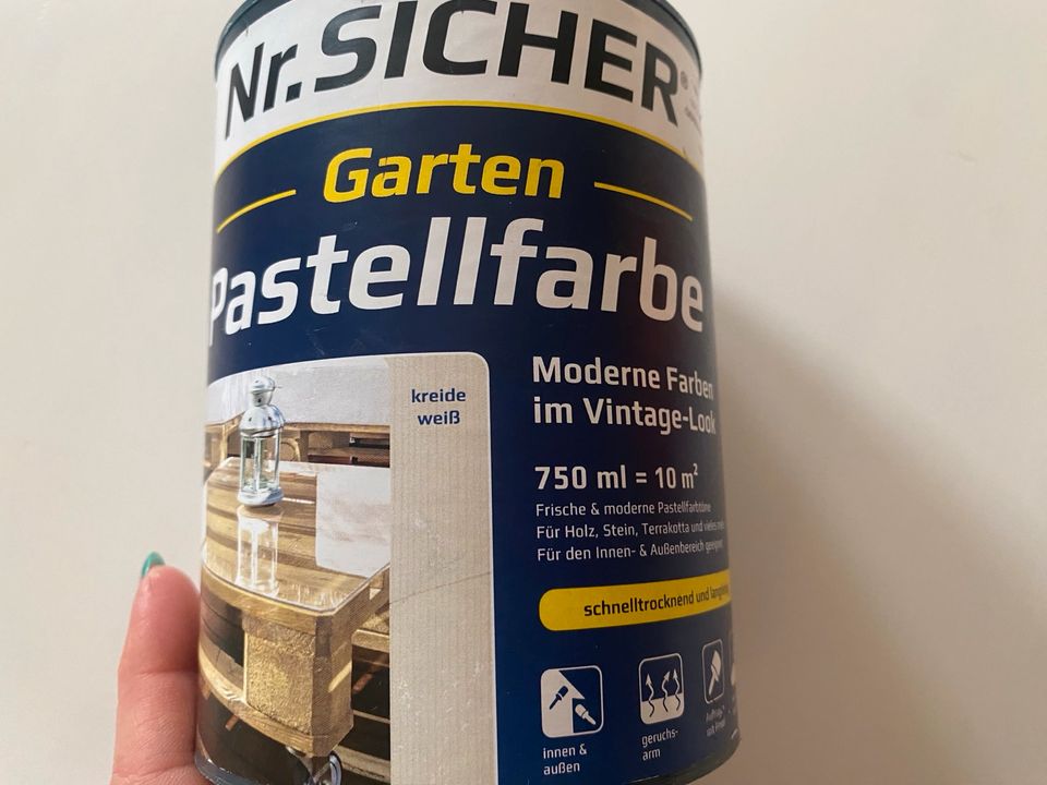 Nr. Sicher NEU Garten Vintage Pastellfarbe kreideweiß 750 ml in Großhartmannsdorf