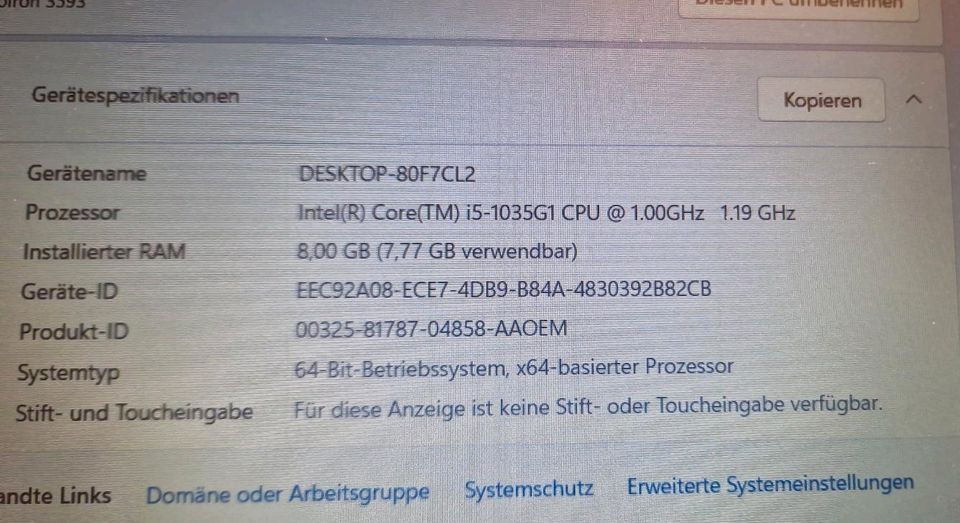 Dell Inspiron 3593,i5 -10 Generation in Hamburg