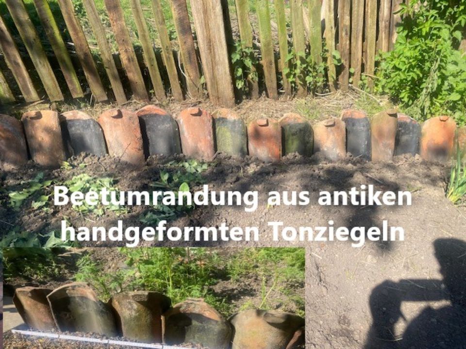 Beetumrandung aus antiken Tonhohlziegeln Terracotta in Lemgo